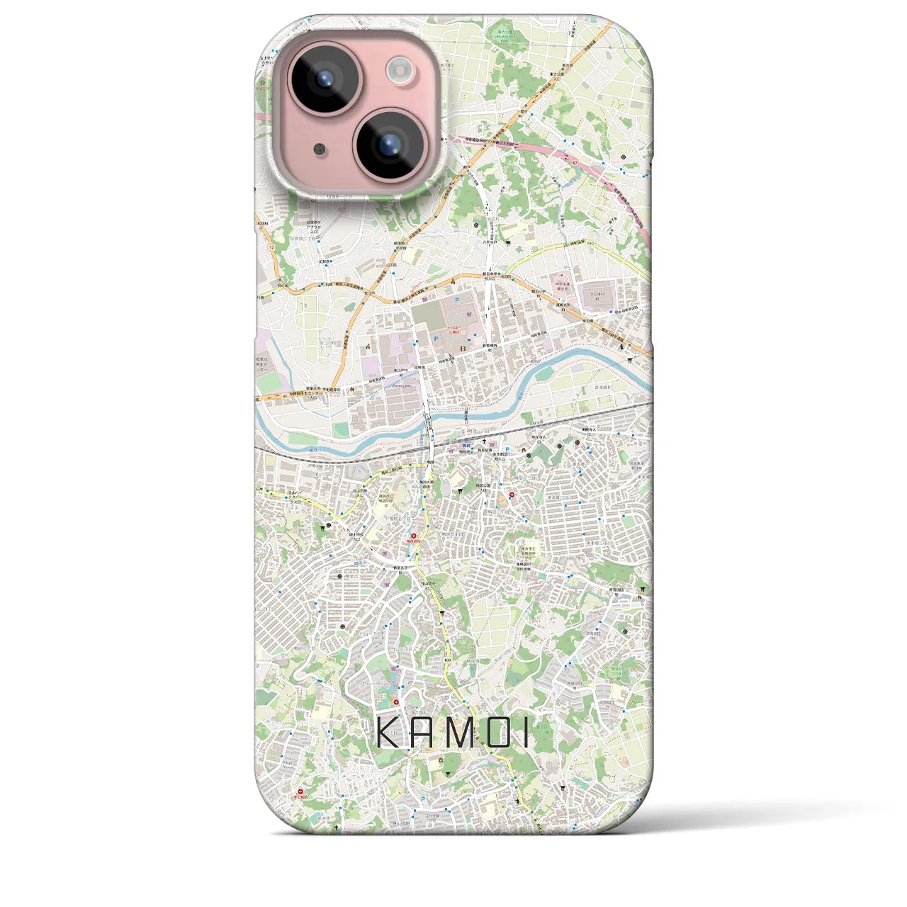 【鴨居(神奈川県)】地図柄iPhoneケース(バックカバータイプ)