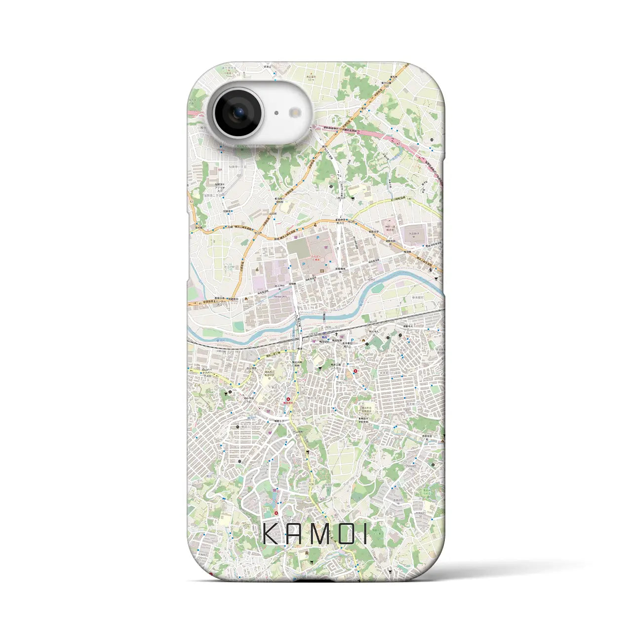 【鴨居(神奈川県)】地図柄iPhoneケース(バックカバータイプ)