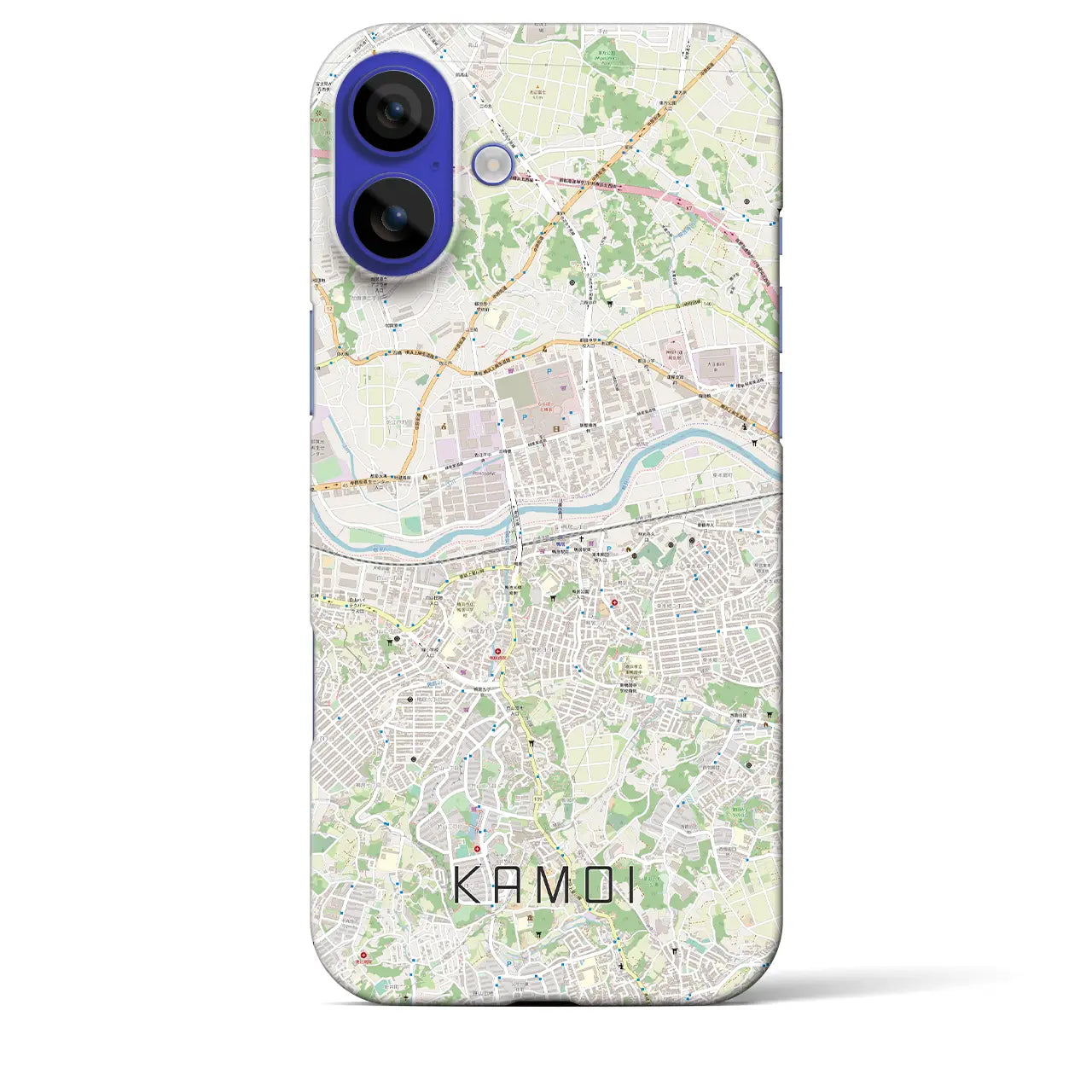 【鴨居(神奈川県)】地図柄iPhoneケース(バックカバータイプ)
