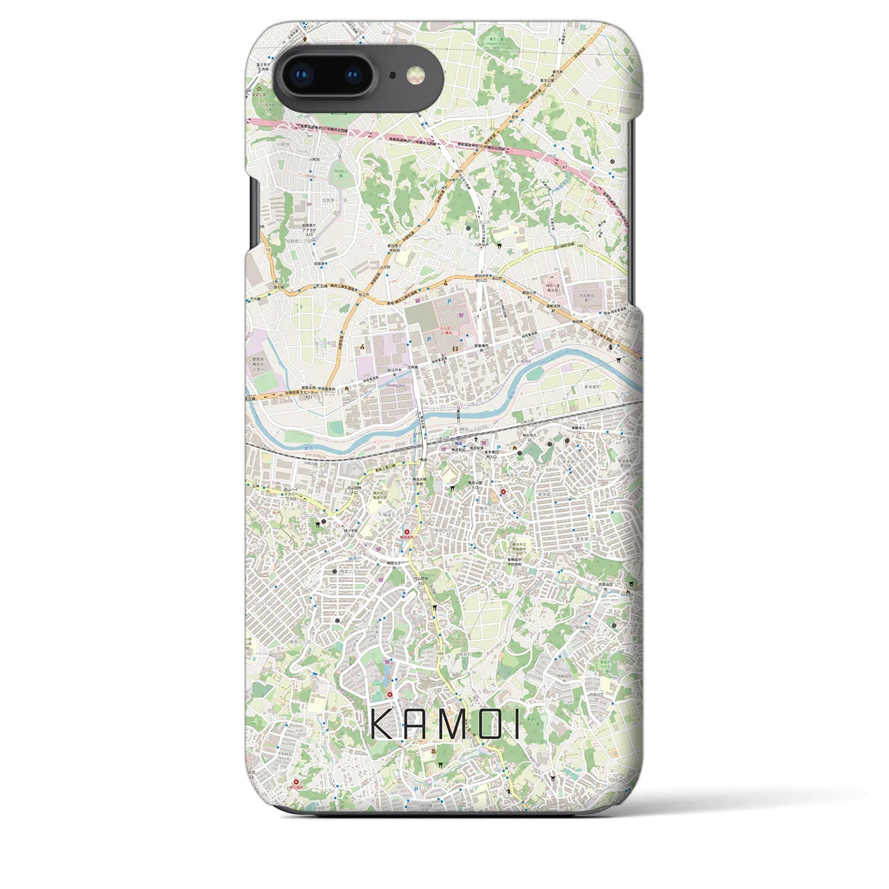 【鴨居(神奈川県)】地図柄iPhoneケース(バックカバータイプ)