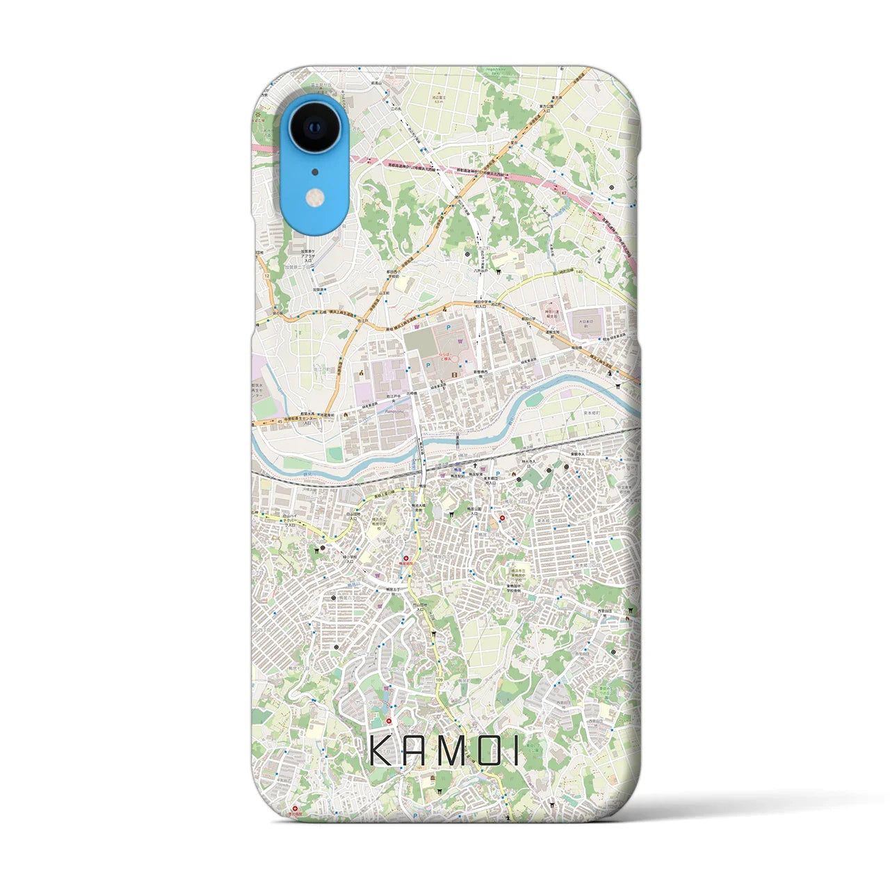 【鴨居(神奈川県)】地図柄iPhoneケース(バックカバータイプ)