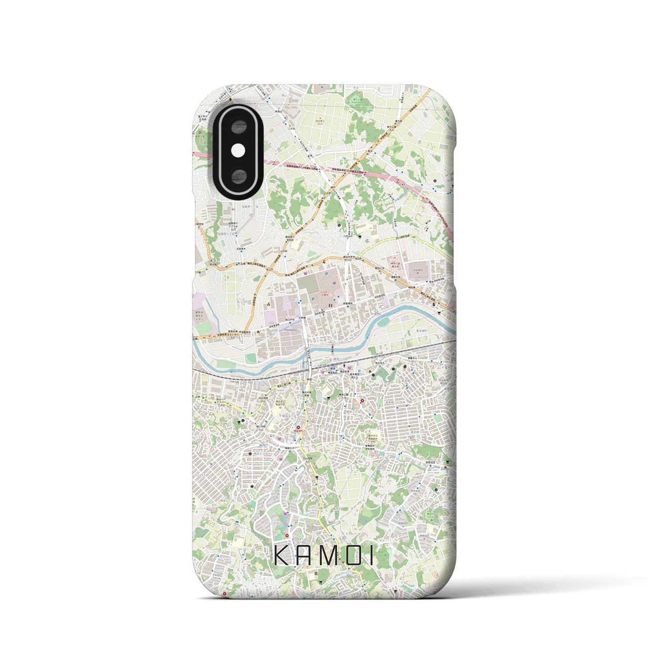 【鴨居(神奈川県)】地図柄iPhoneケース(バックカバータイプ)