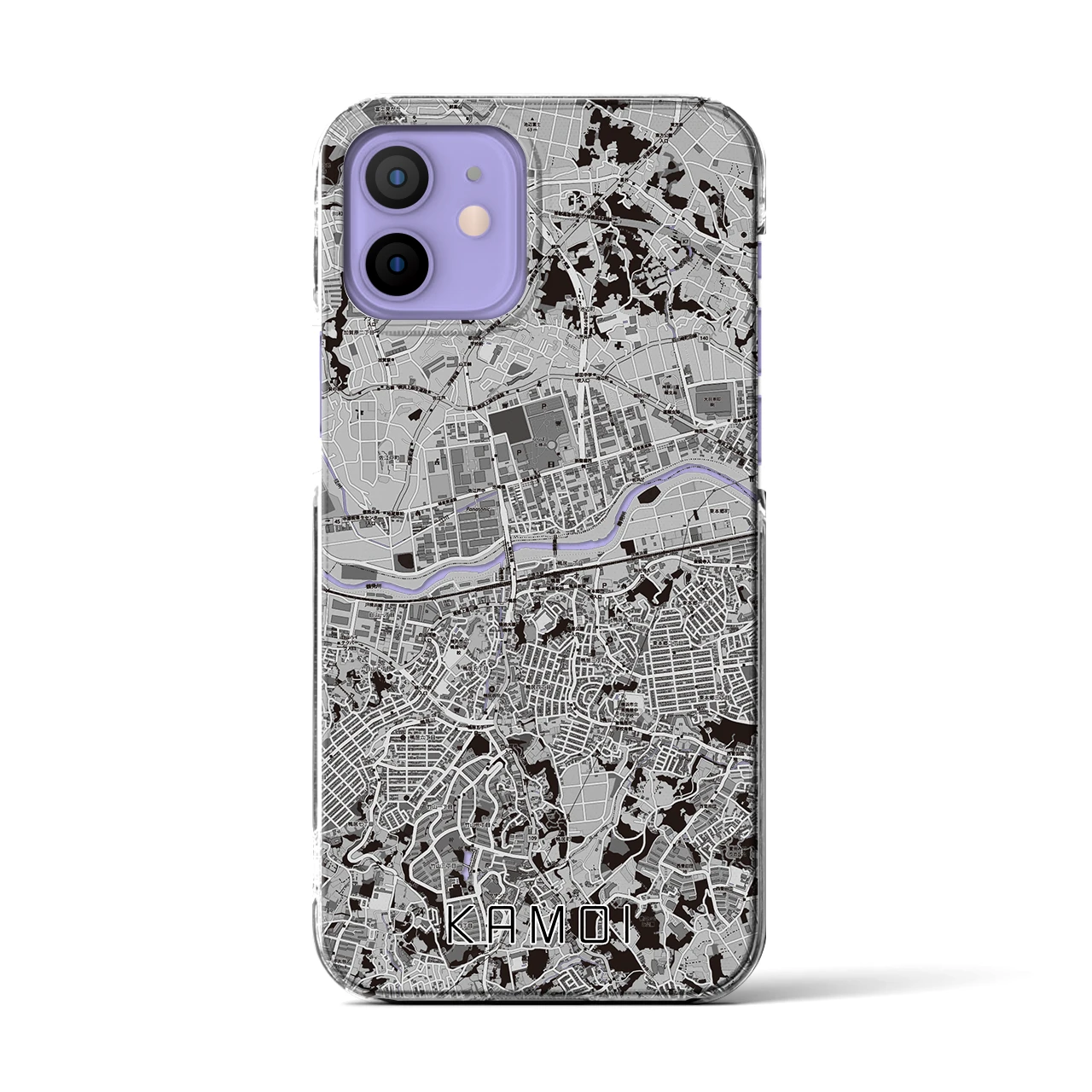 【鴨居(神奈川県)】地図柄iPhoneケース(クリアタイプ)