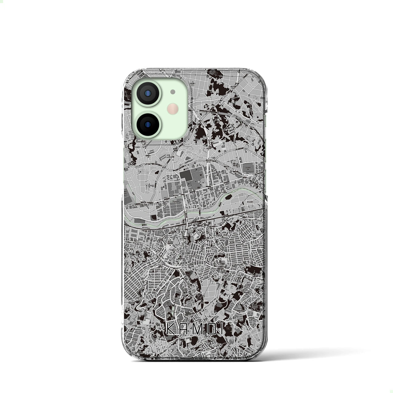 【鴨居(神奈川県)】地図柄iPhoneケース(クリアタイプ)