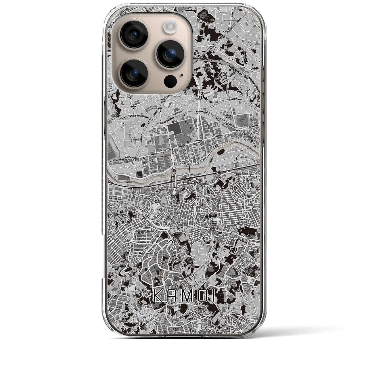 【鴨居(神奈川県)】地図柄iPhoneケース(クリアタイプ)