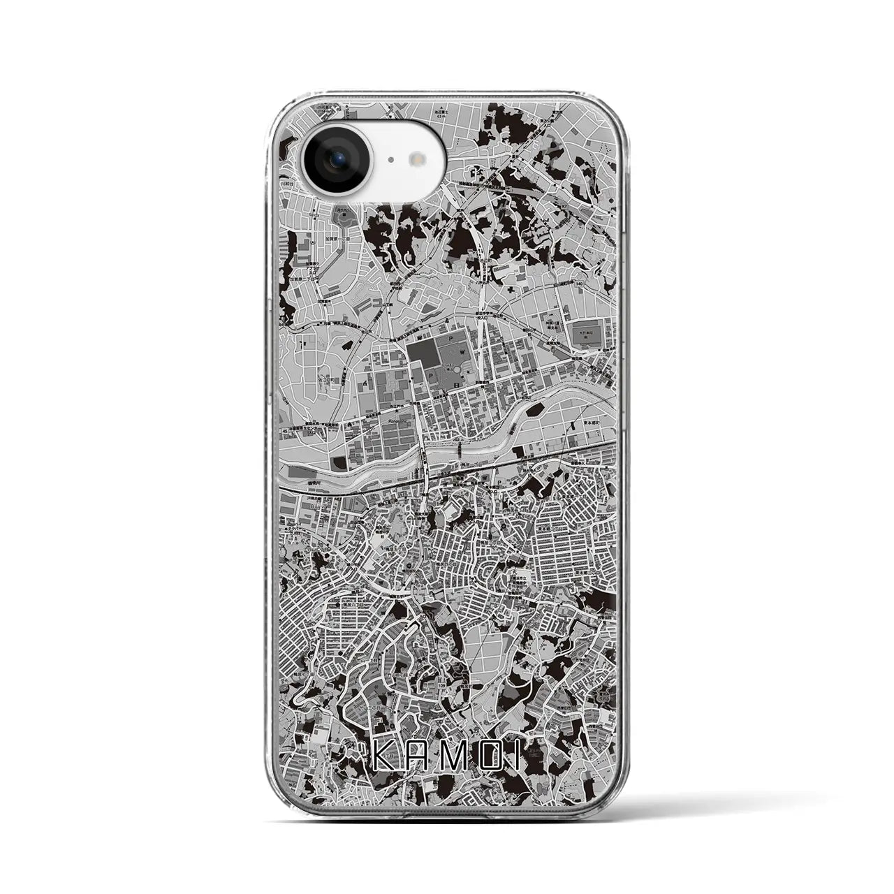 【鴨居(神奈川県)】地図柄iPhoneケース(クリアタイプ)