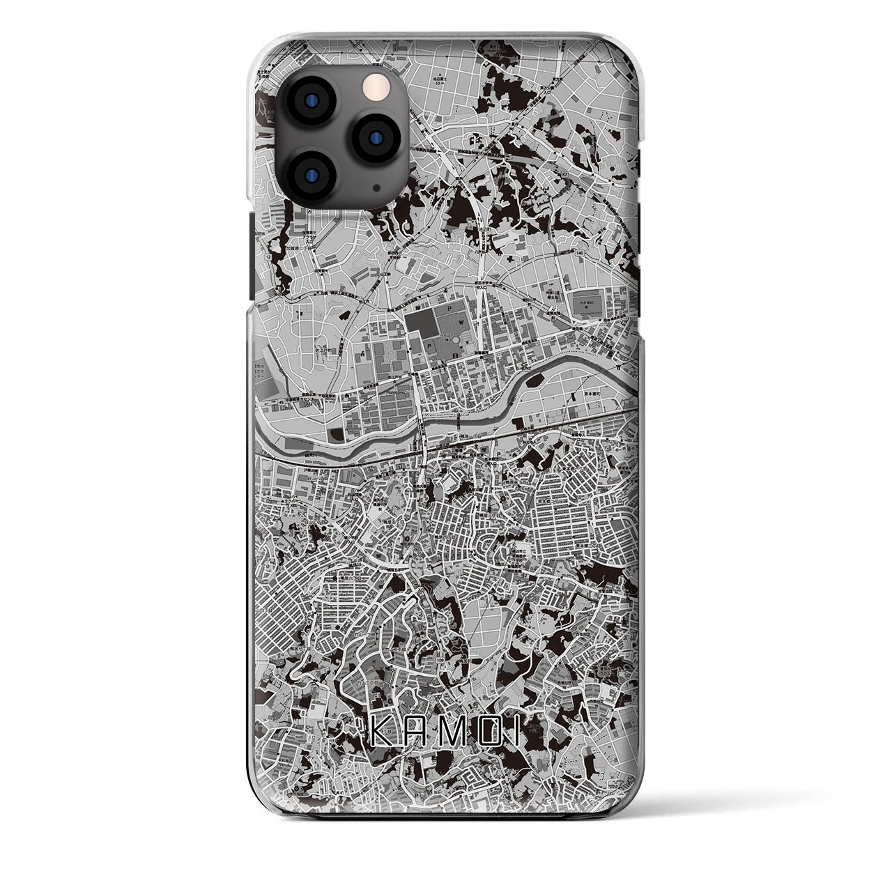 【鴨居(神奈川県)】地図柄iPhoneケース(クリアタイプ)