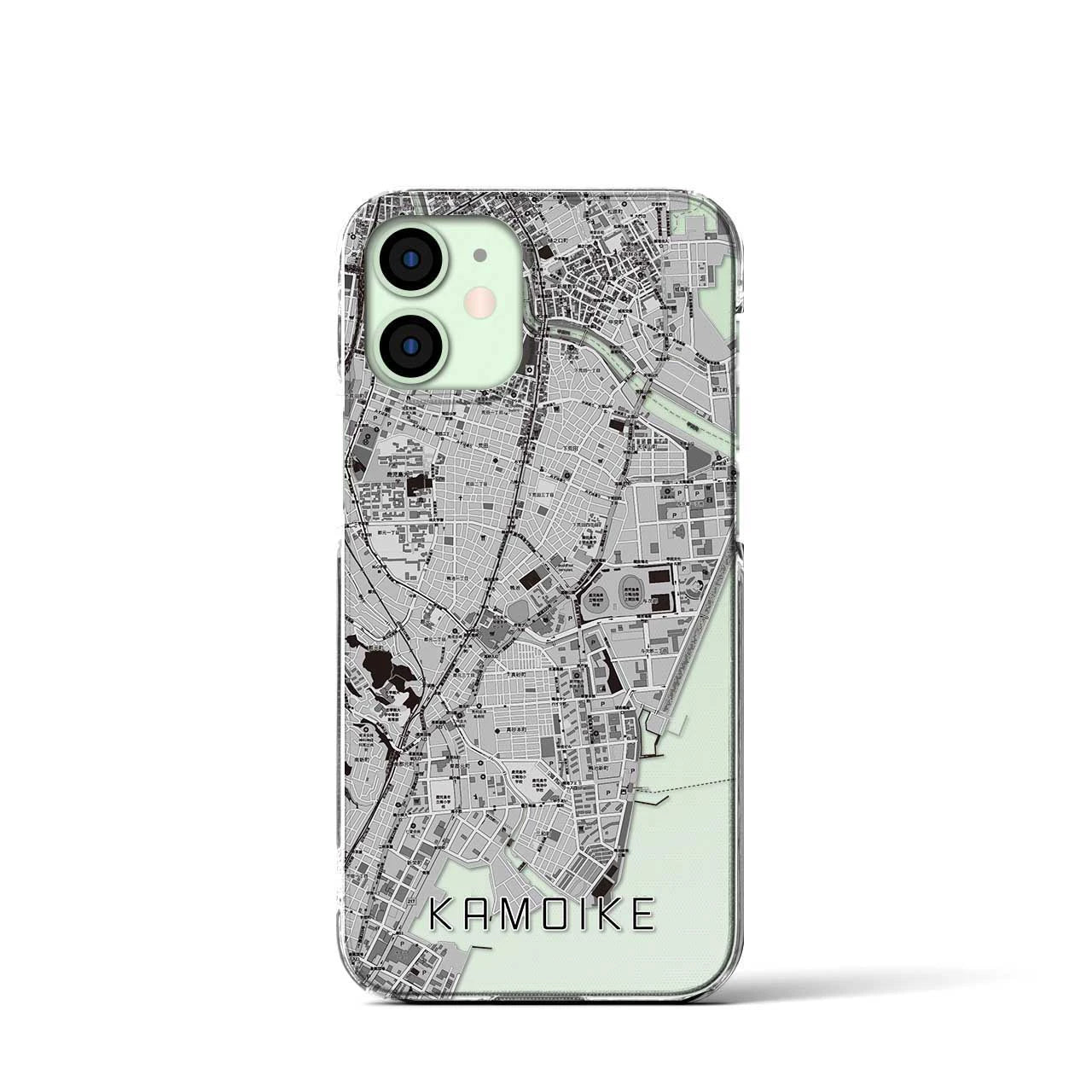 【鴨池(鹿児島県)】地図柄iPhoneケース(クリアタイプ)