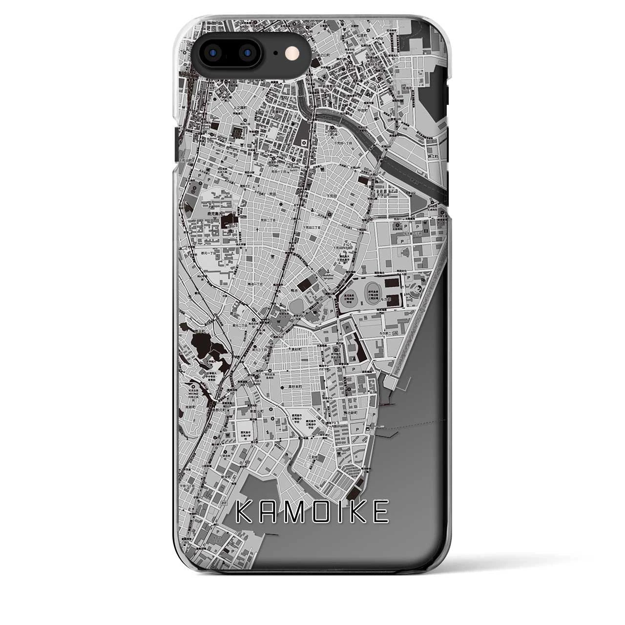 【鴨池(鹿児島県)】地図柄iPhoneケース(クリアタイプ)