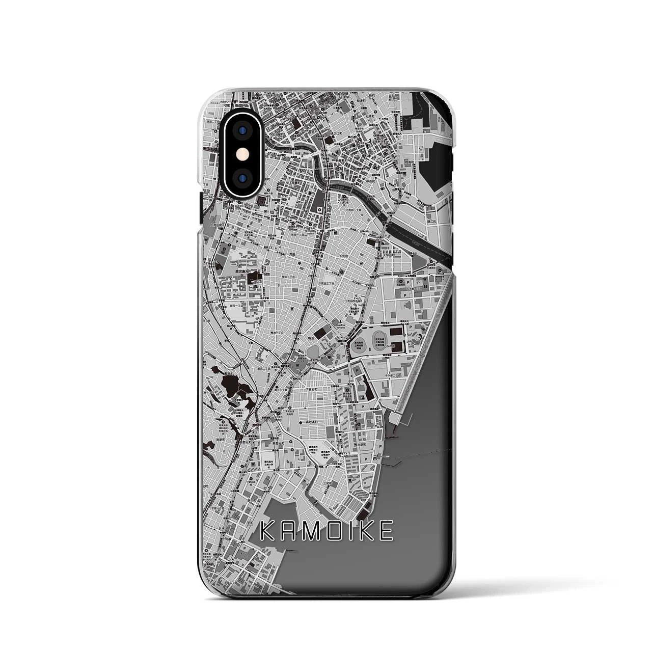 【鴨池(鹿児島県)】地図柄iPhoneケース(クリアタイプ)