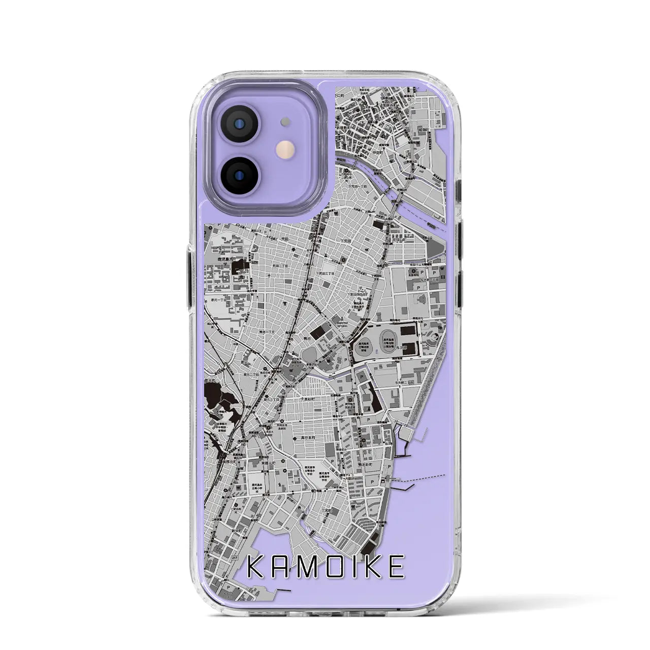 【鴨池(鹿児島県)】地図柄iPhoneケース(MagSafeタイプ)