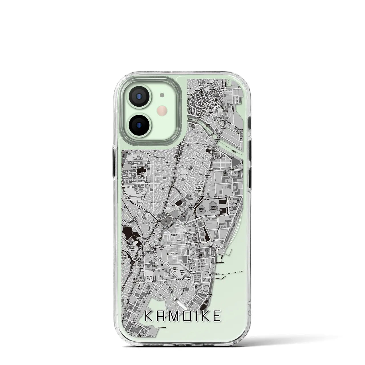 【鴨池(鹿児島県)】地図柄iPhoneケース(MagSafeタイプ)