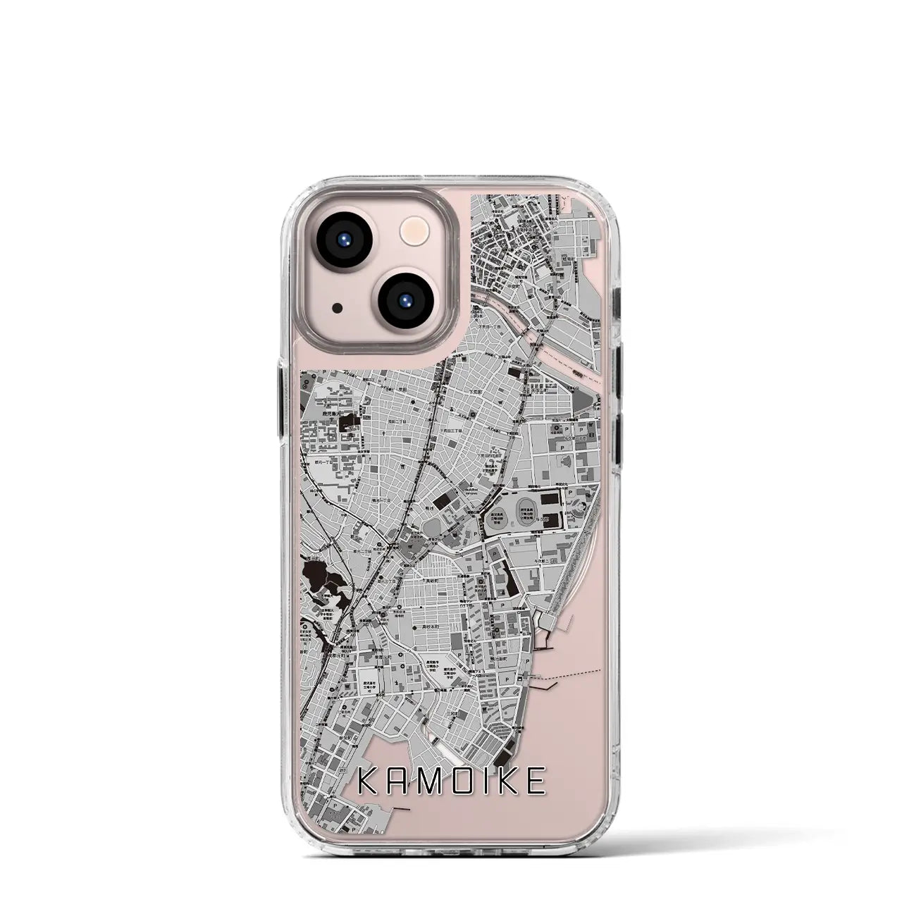 【鴨池(鹿児島県)】地図柄iPhoneケース(MagSafeタイプ)