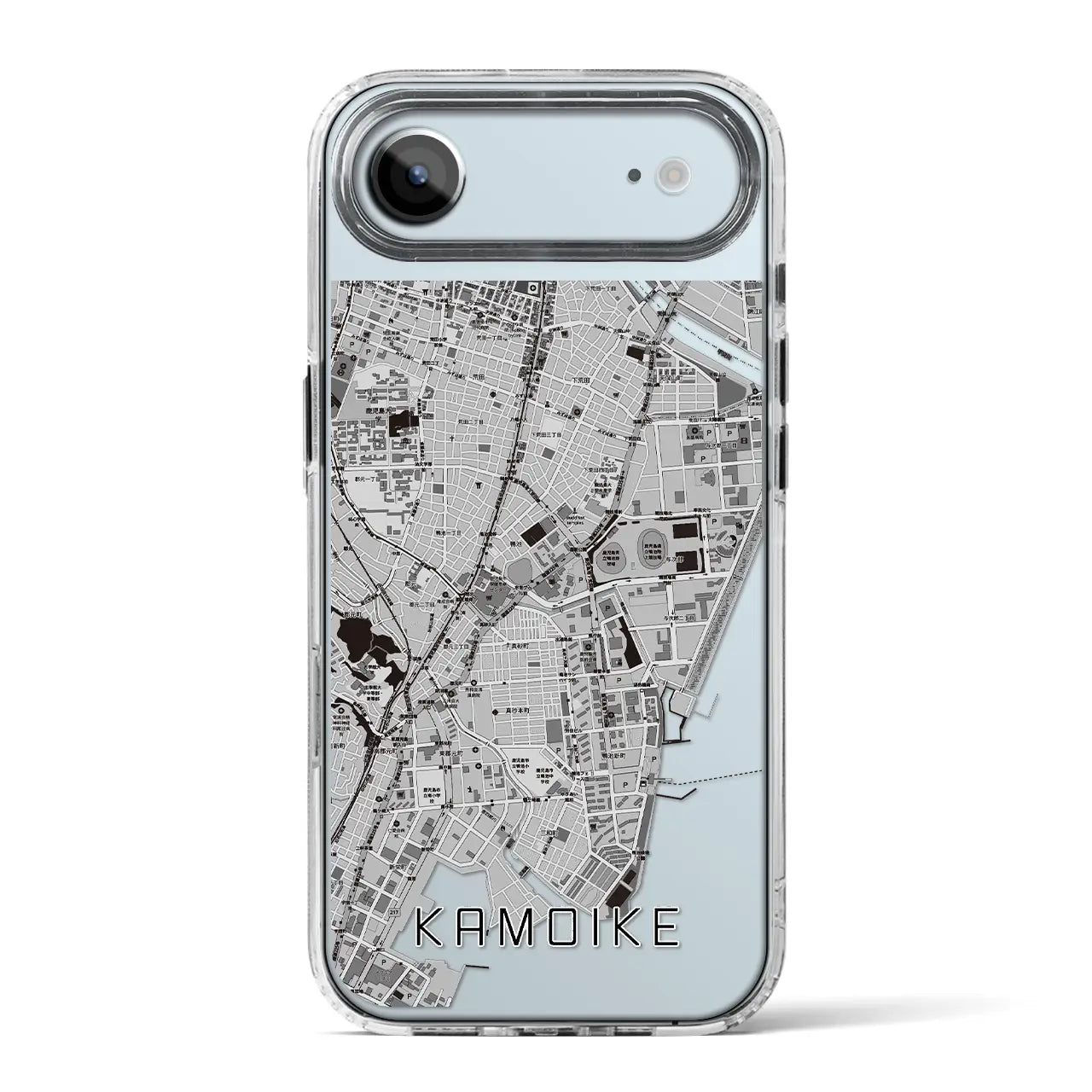 【鴨池(鹿児島県)】地図柄iPhoneケース(MagSafeタイプ)