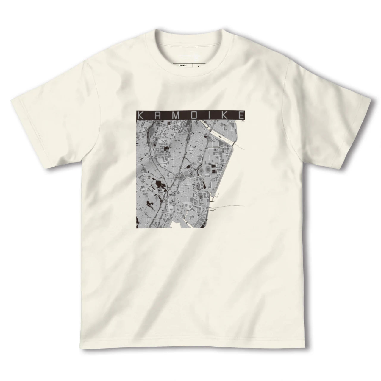 【鴨池(鹿児島県)】地図柄ヘビーウェイトTシャツ