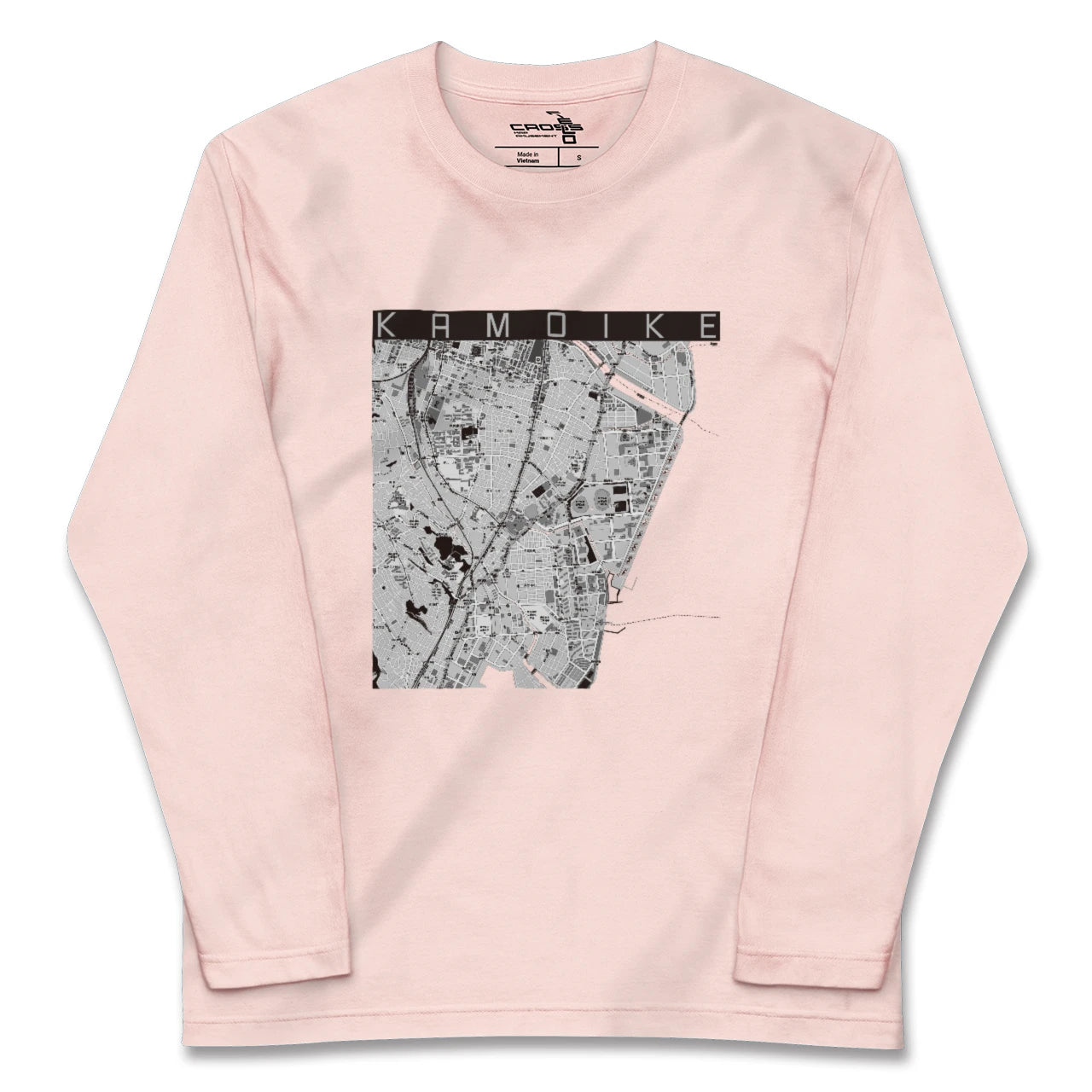 【鴨池(鹿児島県)】地図柄ロングスリーブTシャツ
