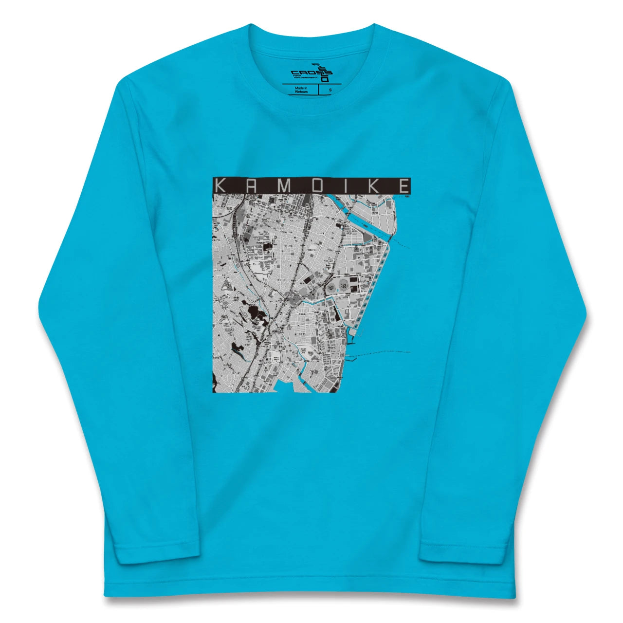 【鴨池(鹿児島県)】地図柄ロングスリーブTシャツ