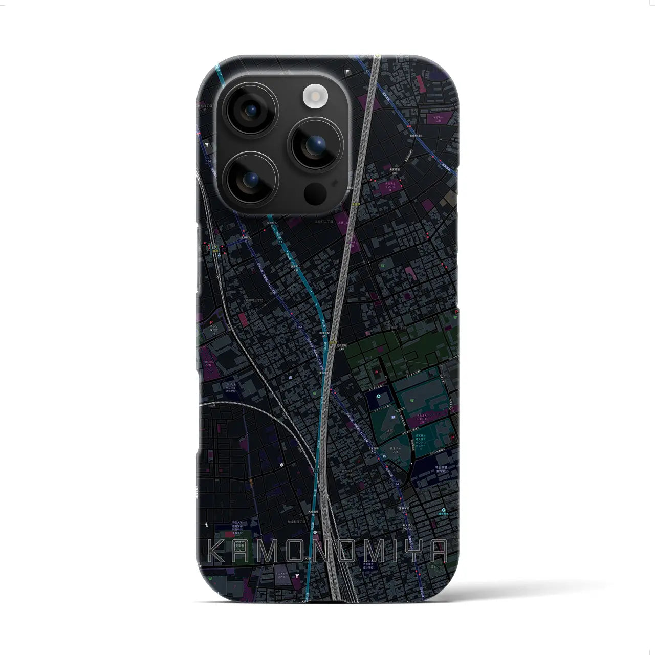 【加茂宮(埼玉県)】地図柄iPhoneケース(バックカバータイプ)