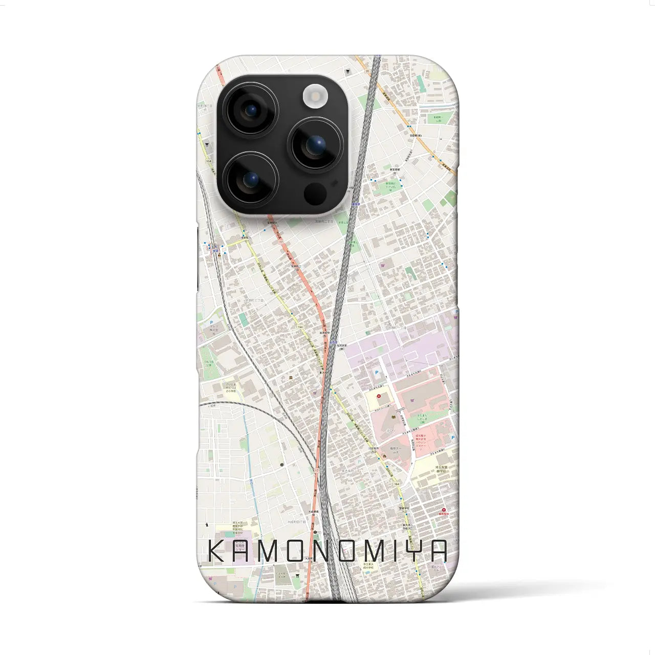 【加茂宮(埼玉県)】地図柄iPhoneケース(バックカバータイプ)