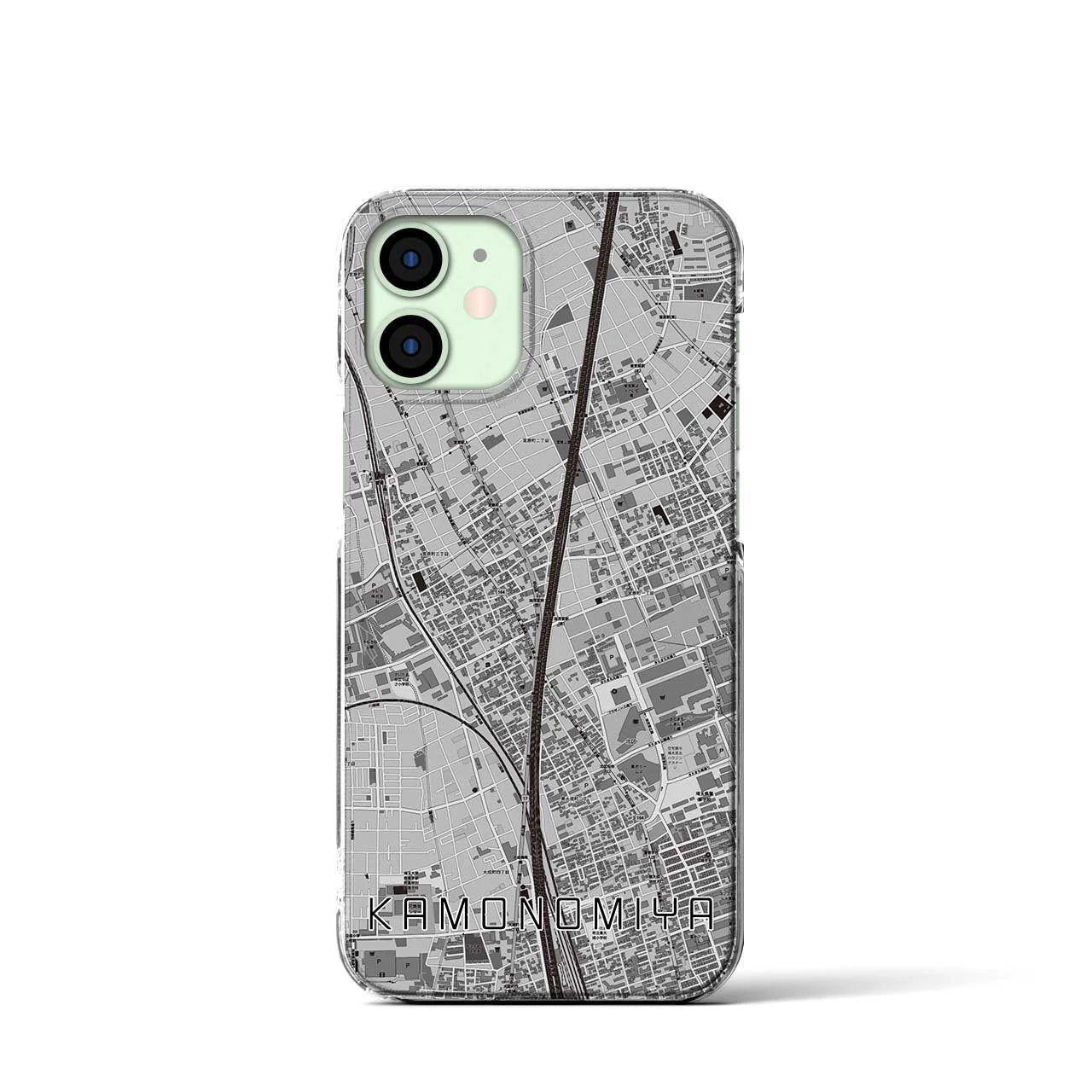 【加茂宮(埼玉県)】地図柄iPhoneケース(クリアタイプ)