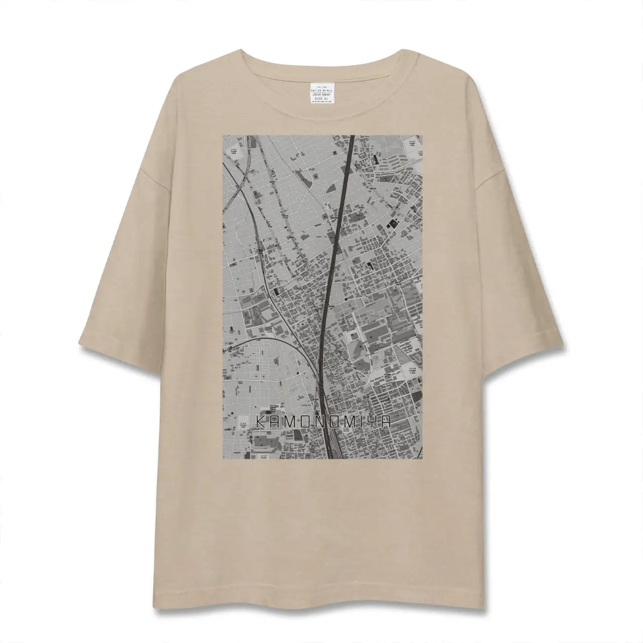 【加茂宮(埼玉県)】地図柄ビッグシルエットTシャツ