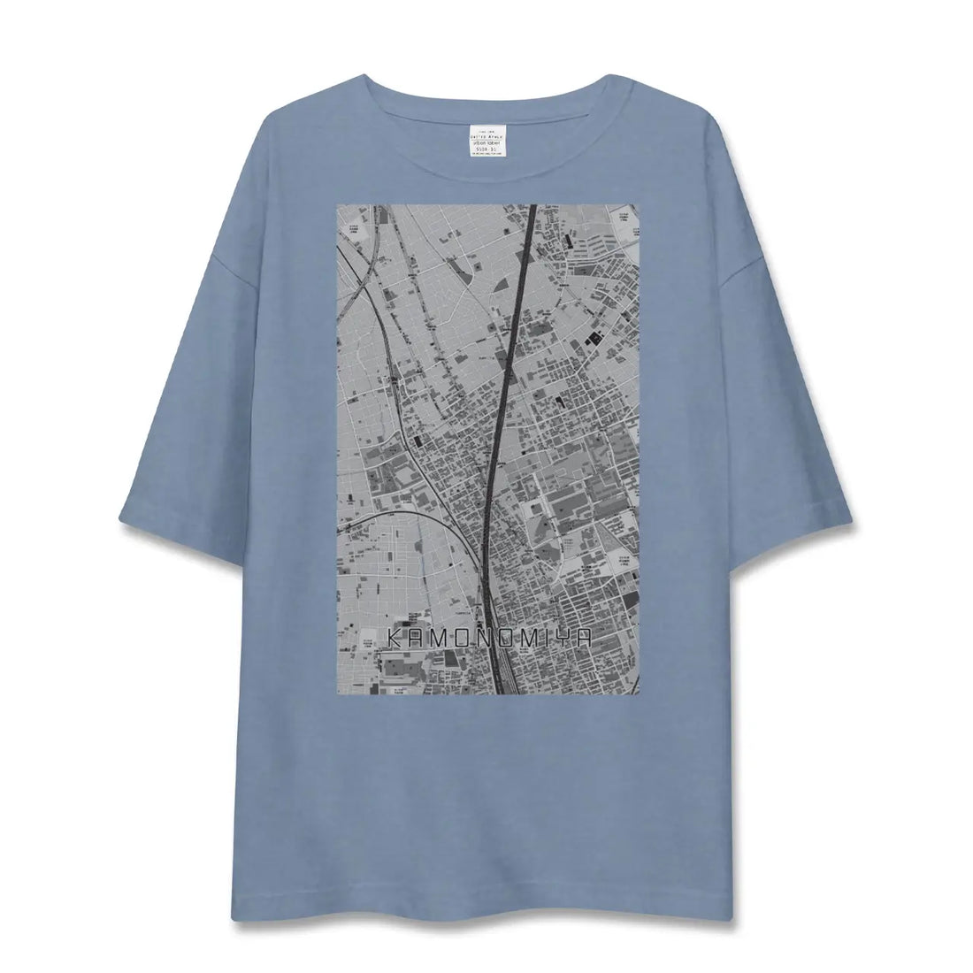 【加茂宮(埼玉県)】地図柄ビッグシルエットTシャツ
