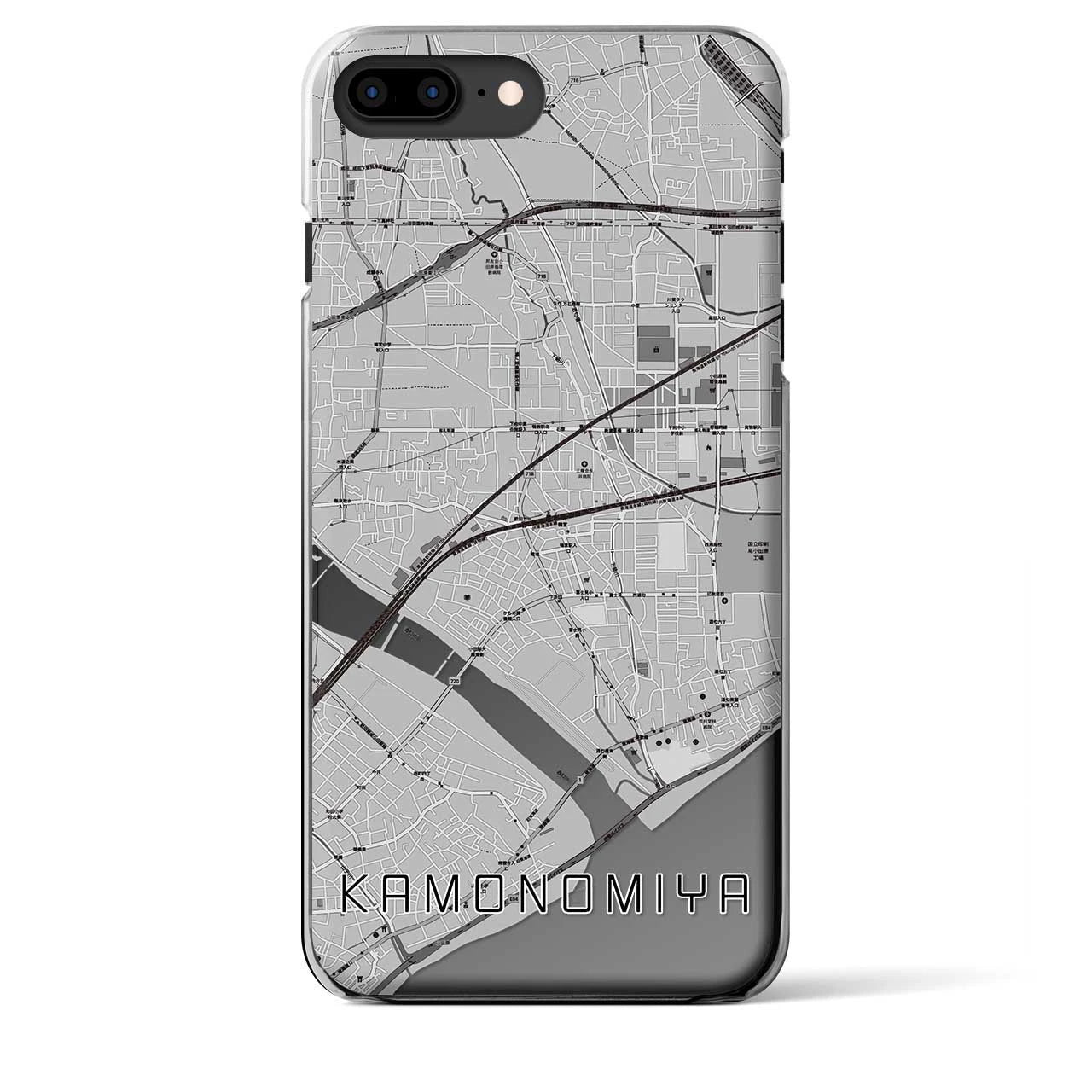 【鴨宮(神奈川県)】地図柄iPhoneケース(クリアタイプ)