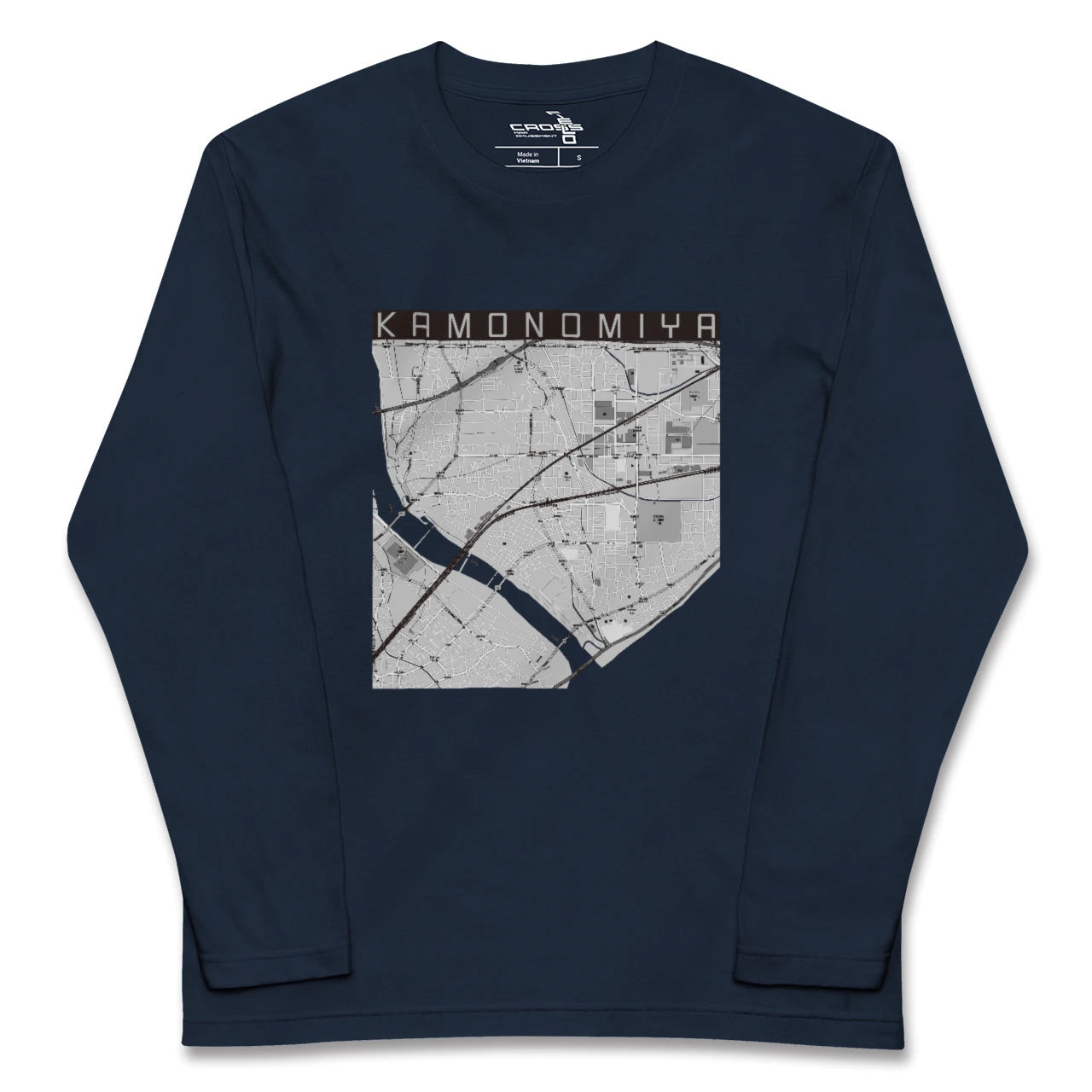 【鴨宮(神奈川県)】地図柄ロングスリーブTシャツ