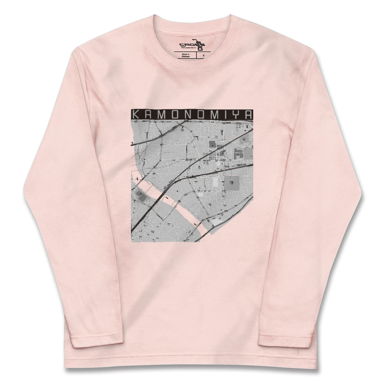 【鴨宮(神奈川県)】地図柄ロングスリーブTシャツ