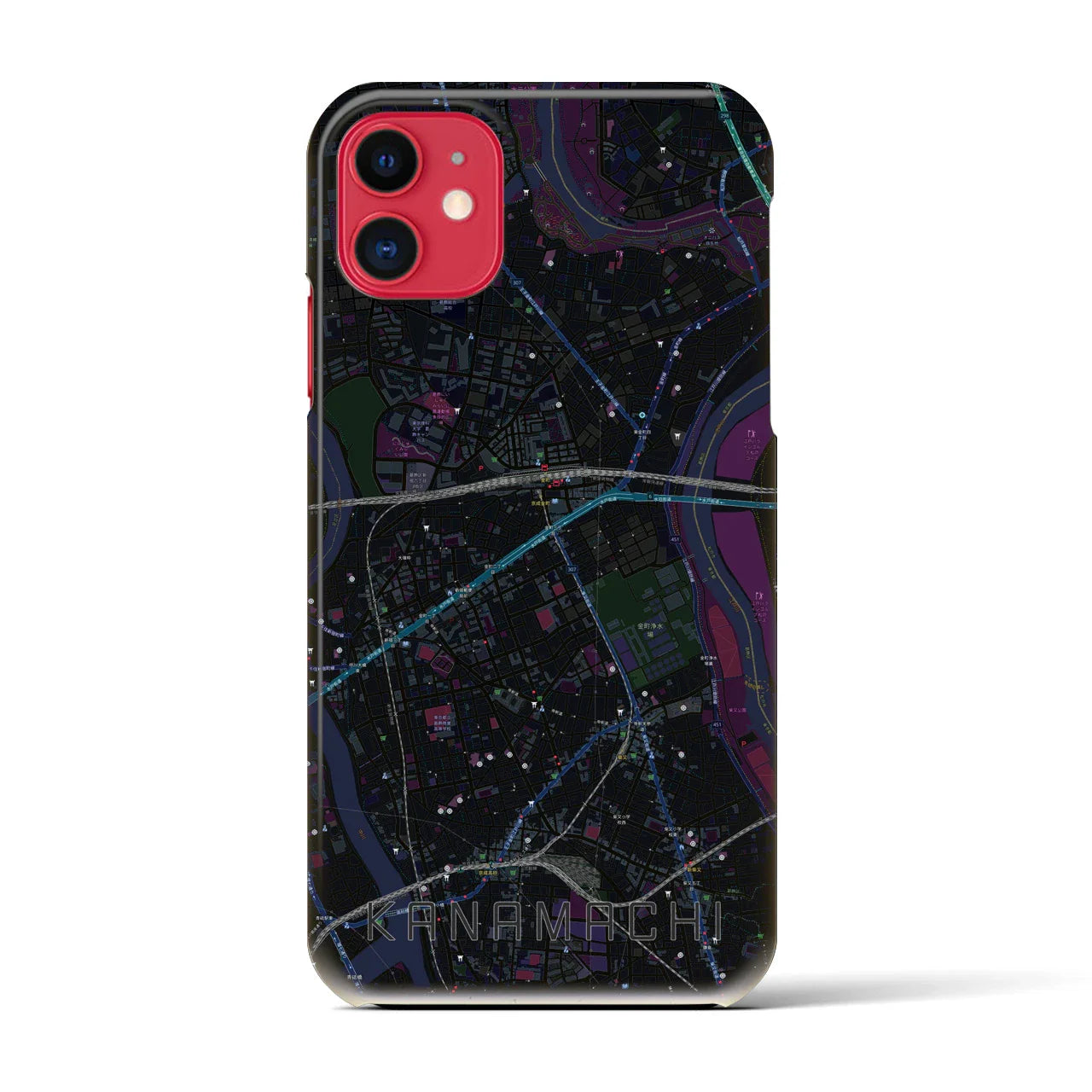 【金町(東京都)】地図柄iPhoneケース(バックカバータイプ)