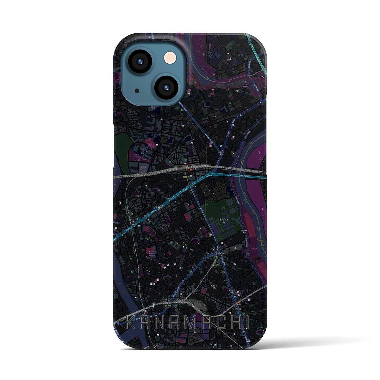 【金町(東京都)】地図柄iPhoneケース(バックカバータイプ)
