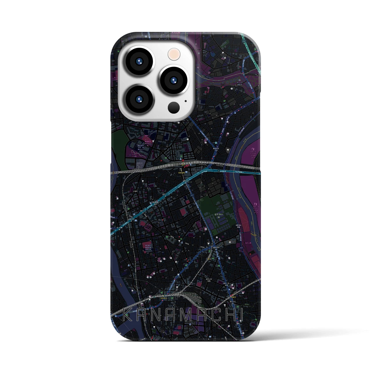 【金町(東京都)】地図柄iPhoneケース(バックカバータイプ)