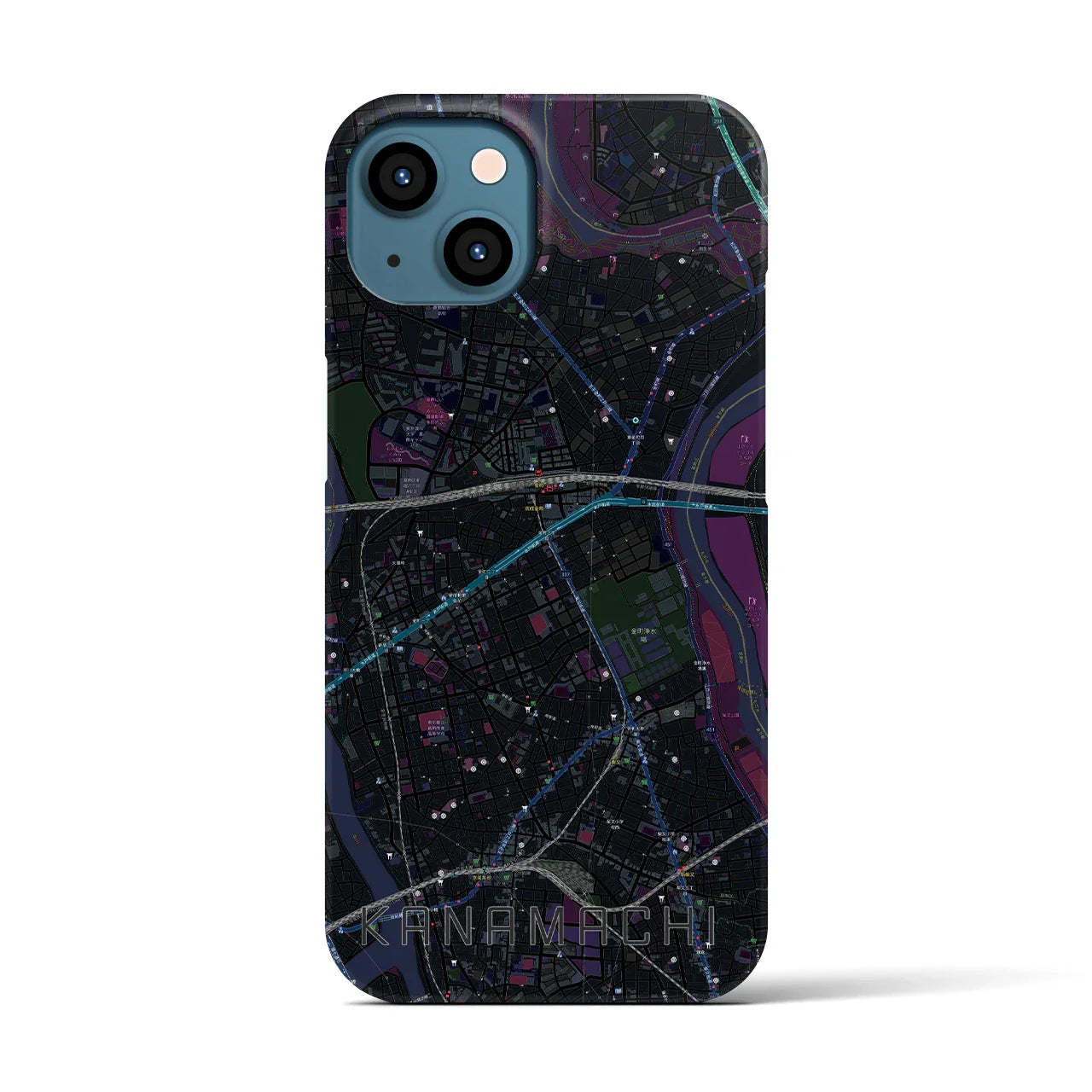 【金町(東京都)】地図柄iPhoneケース(バックカバータイプ)