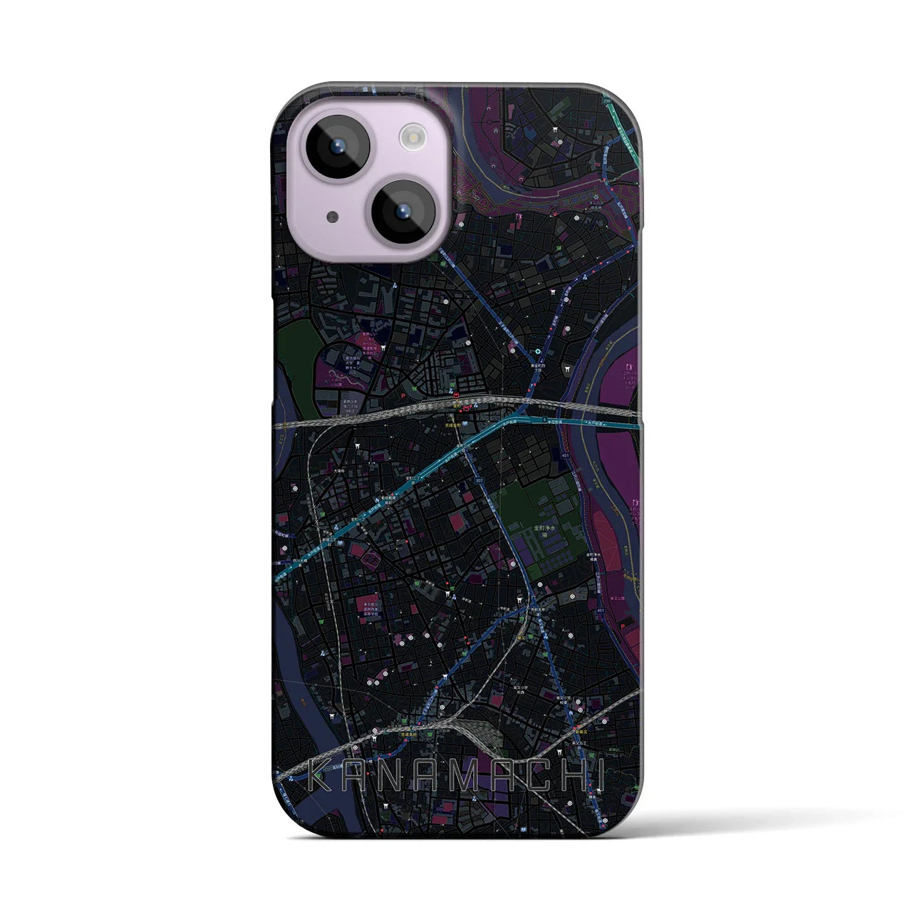 【金町(東京都)】地図柄iPhoneケース(バックカバータイプ)