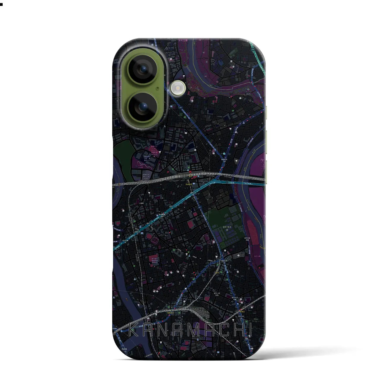 【金町(東京都)】地図柄iPhoneケース(バックカバータイプ)