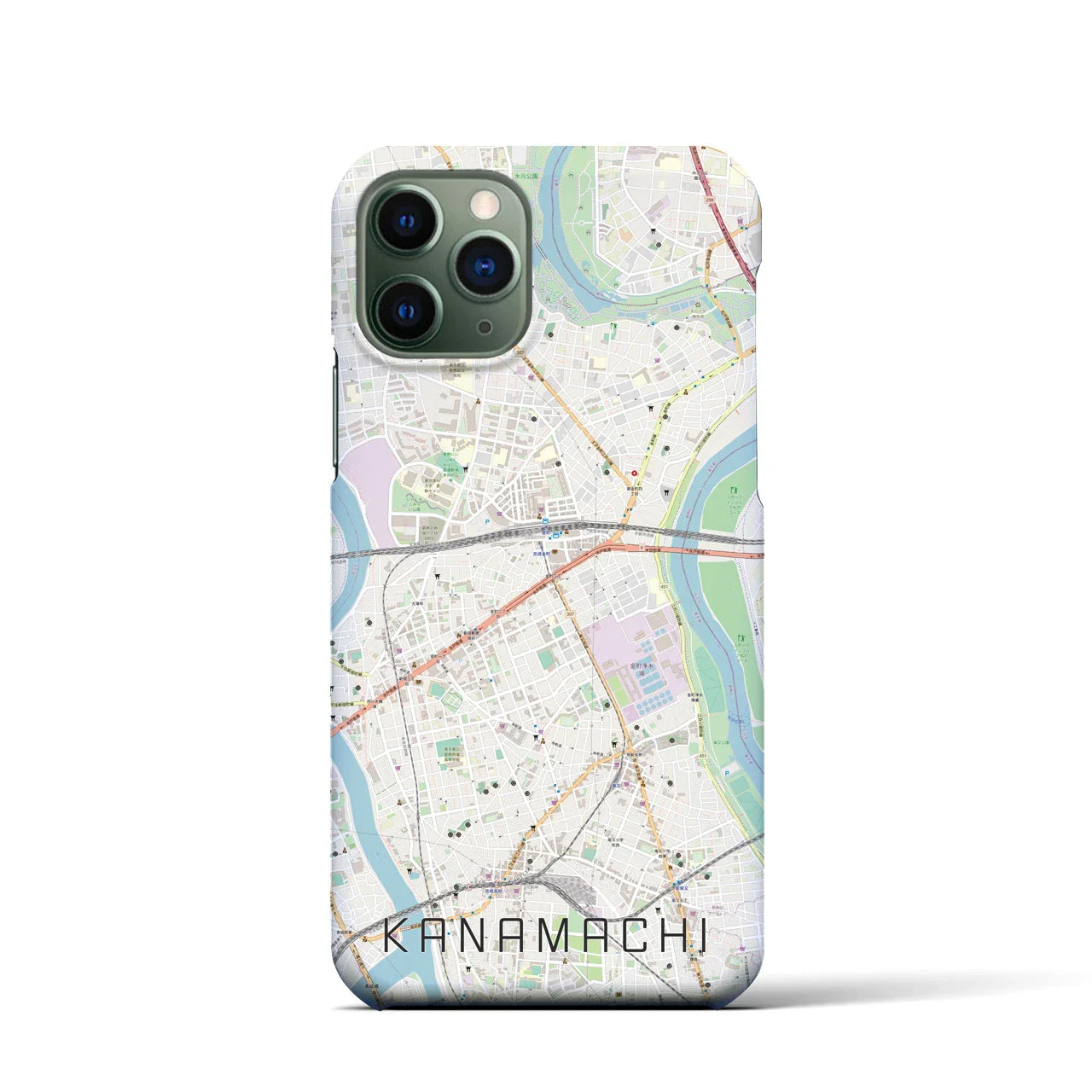 【金町(東京都)】地図柄iPhoneケース(バックカバータイプ)