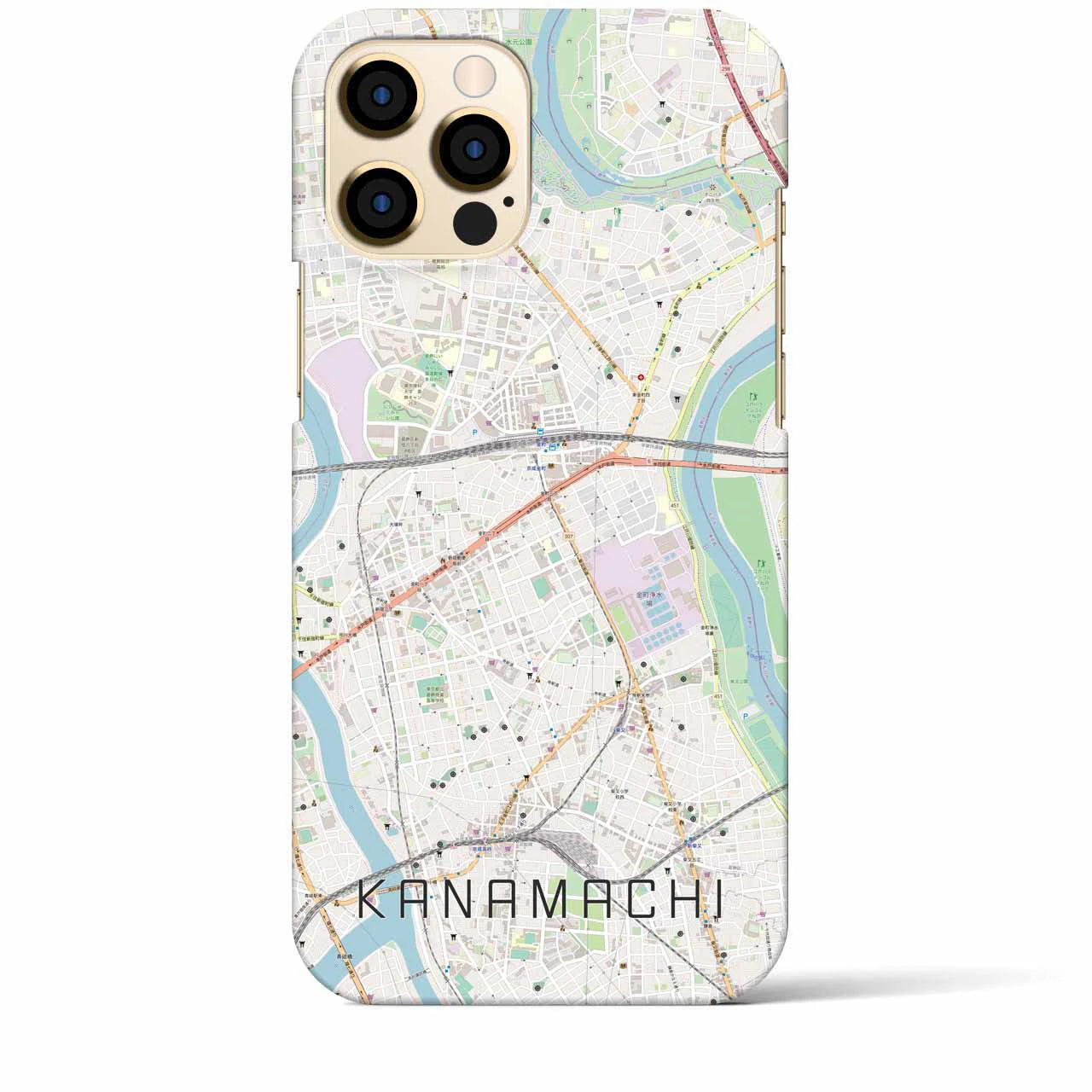 【金町(東京都)】地図柄iPhoneケース(バックカバータイプ)