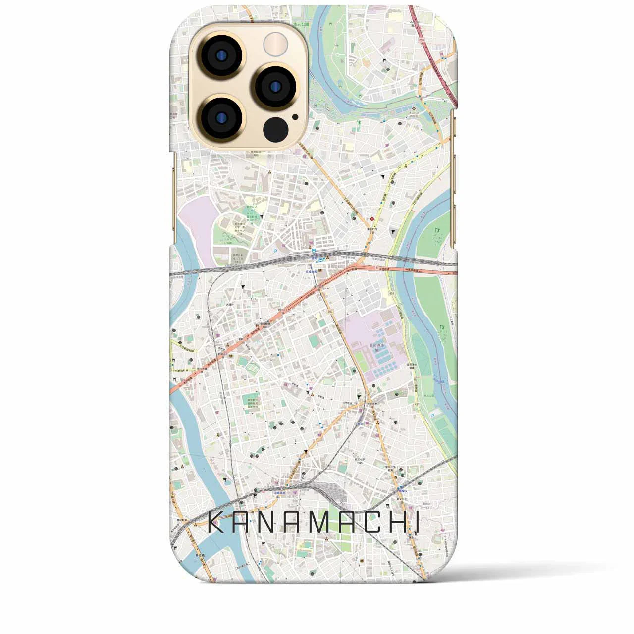 【金町(東京都)】地図柄iPhoneケース(バックカバータイプ)