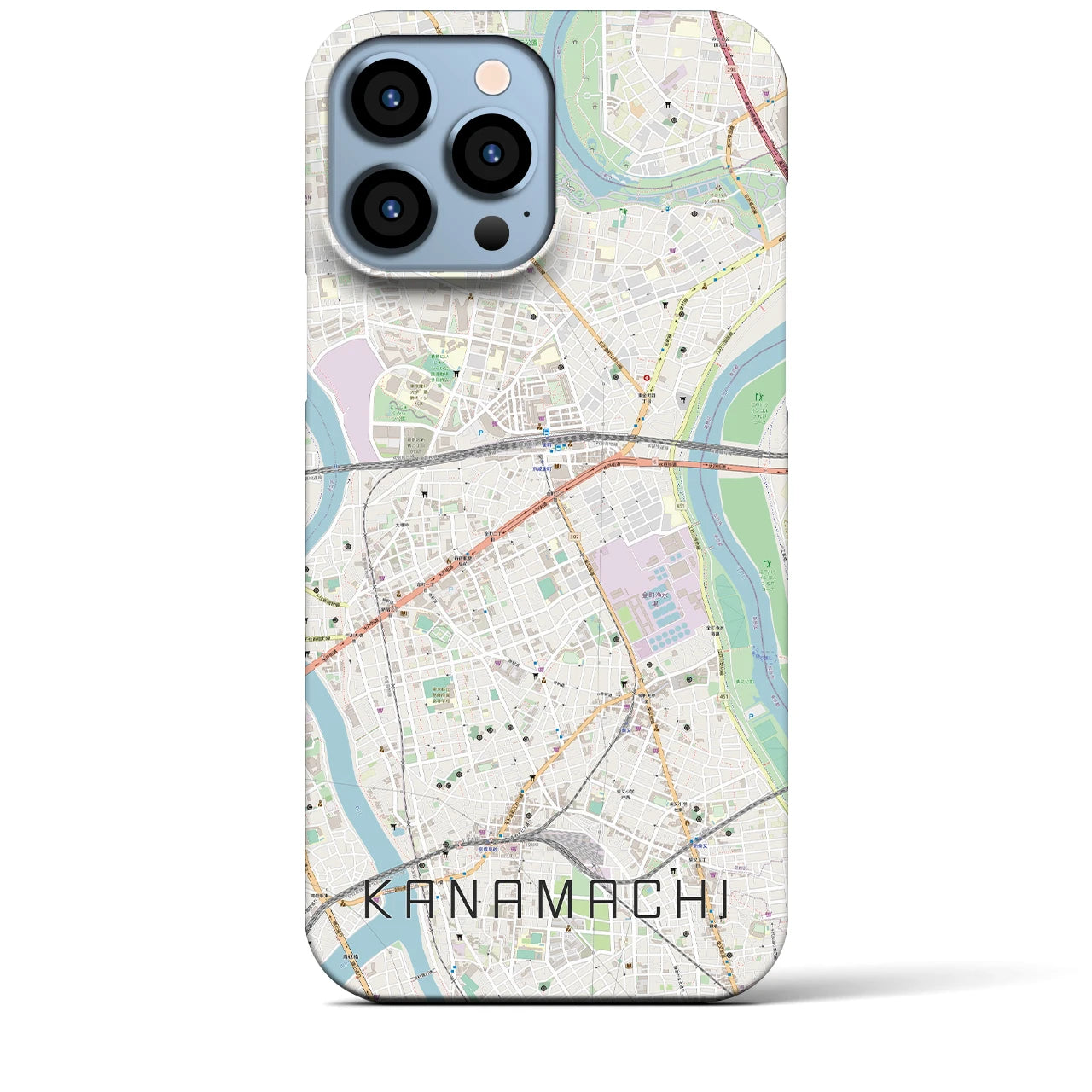 【金町(東京都)】地図柄iPhoneケース(バックカバータイプ)
