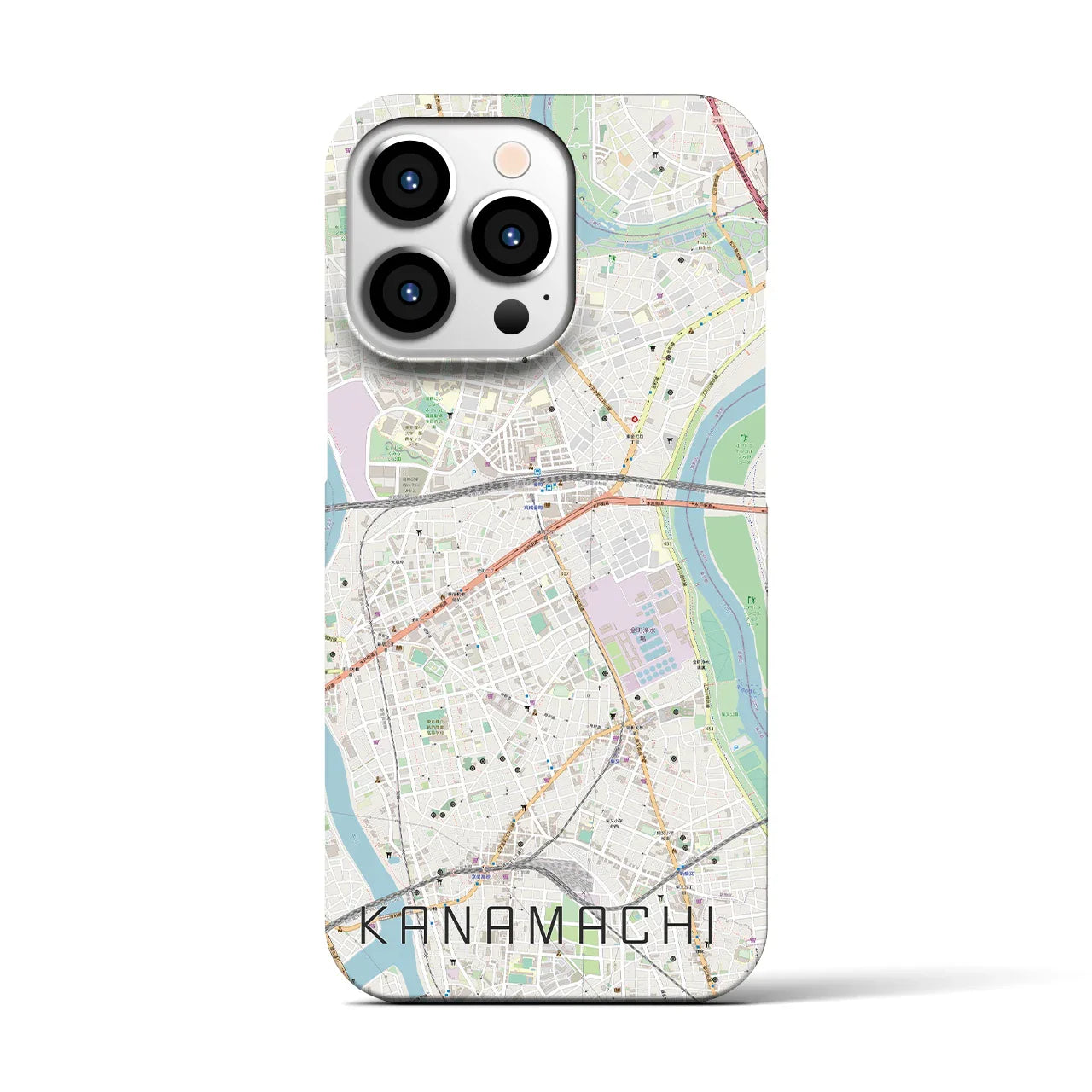 【金町(東京都)】地図柄iPhoneケース(バックカバータイプ)