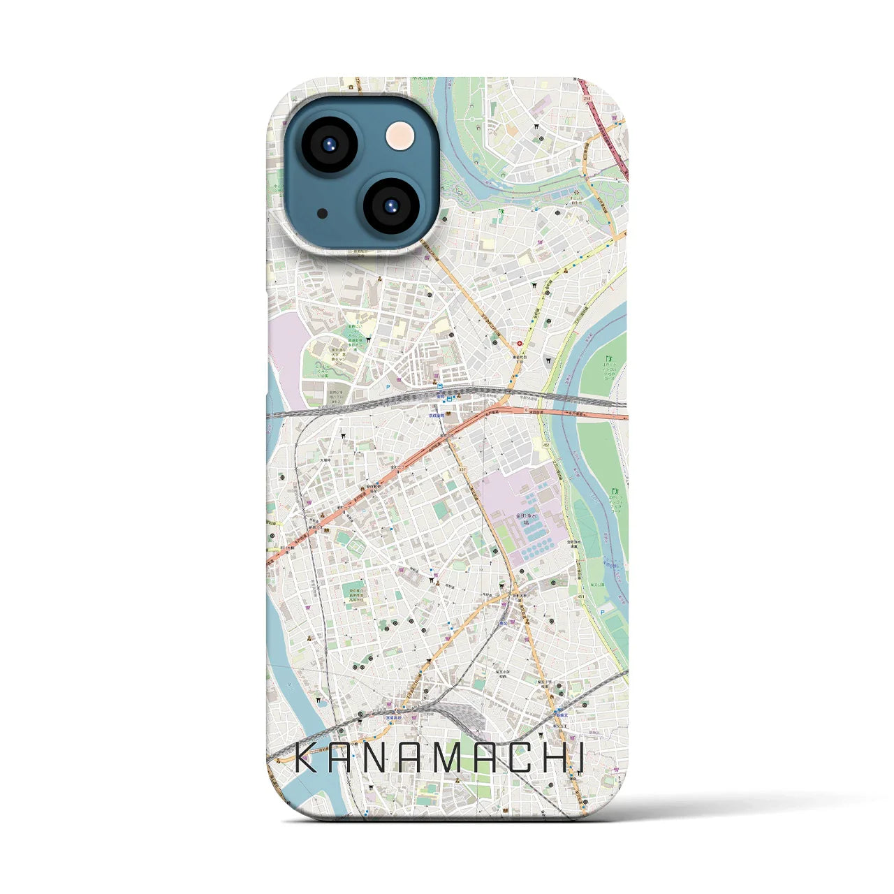 【金町(東京都)】地図柄iPhoneケース(バックカバータイプ)