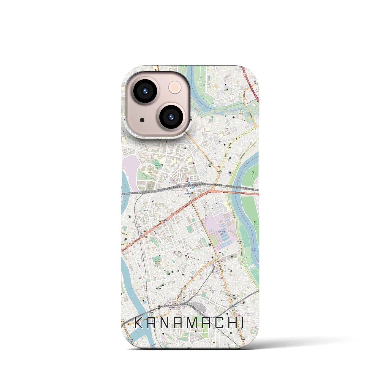 【金町(東京都)】地図柄iPhoneケース(バックカバータイプ)