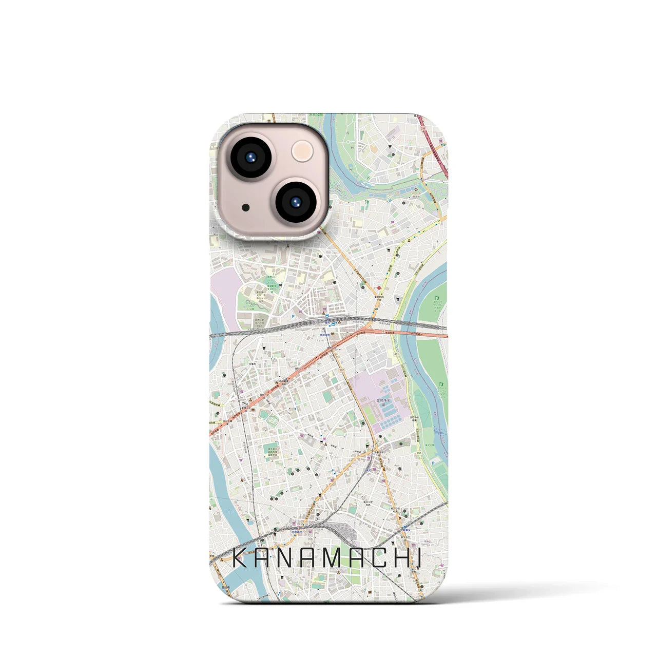 【金町(東京都)】地図柄iPhoneケース(バックカバータイプ)