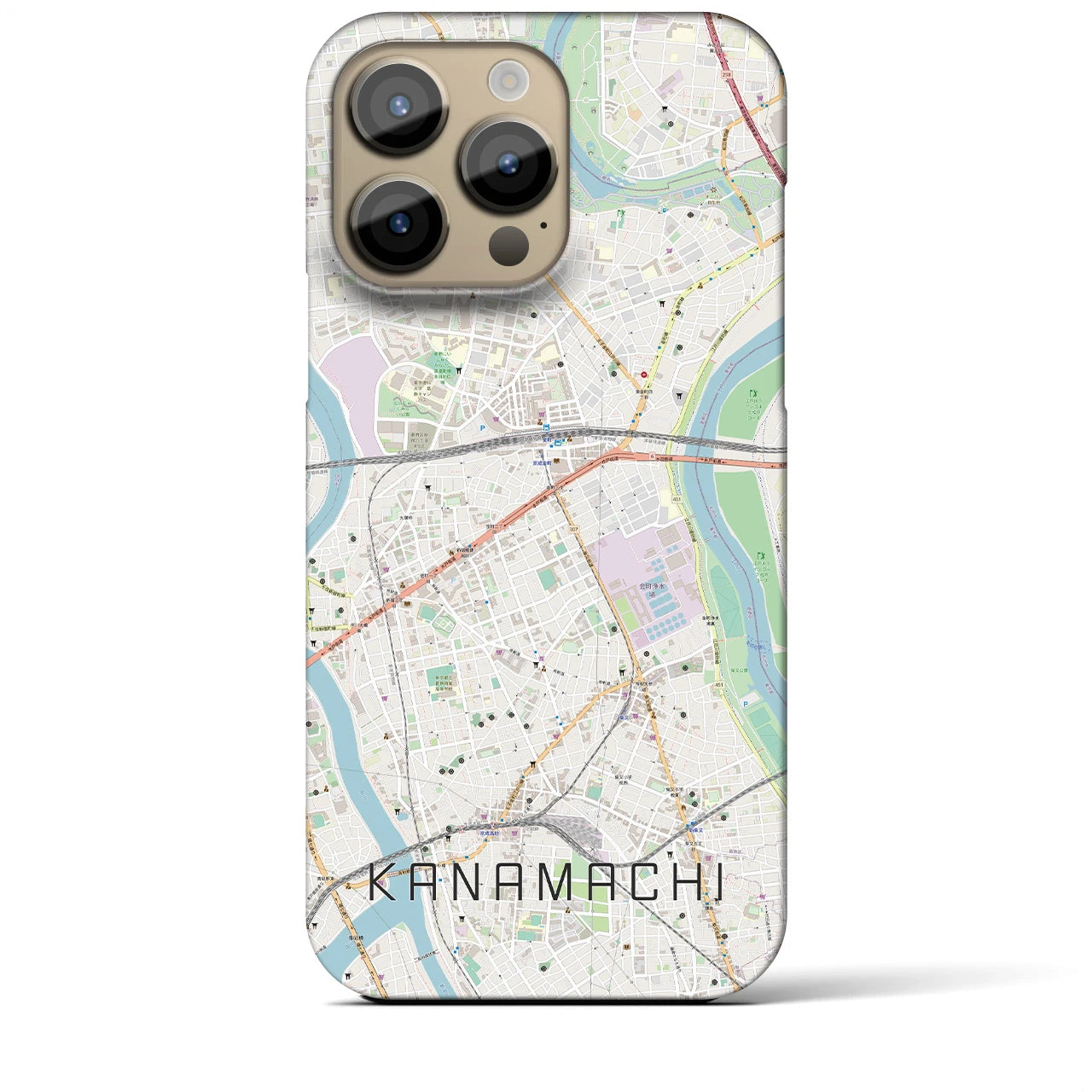 【金町(東京都)】地図柄iPhoneケース(バックカバータイプ)