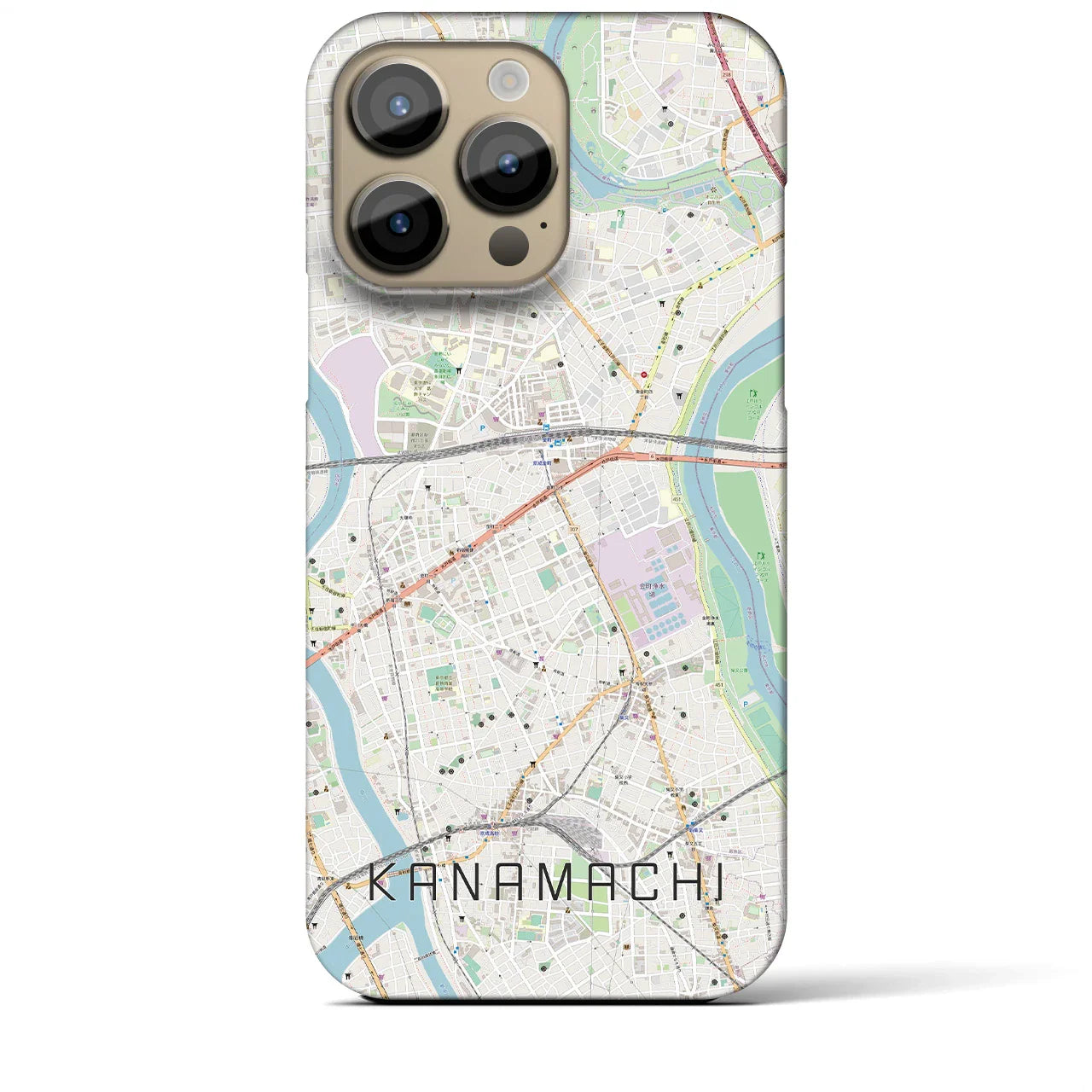 【金町(東京都)】地図柄iPhoneケース(バックカバータイプ)