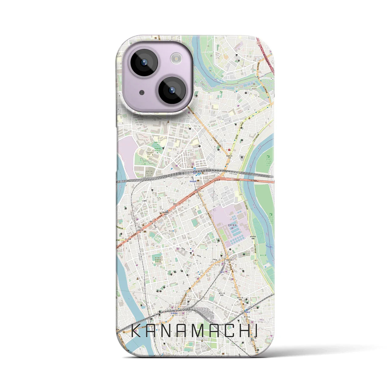 【金町(東京都)】地図柄iPhoneケース(バックカバータイプ)