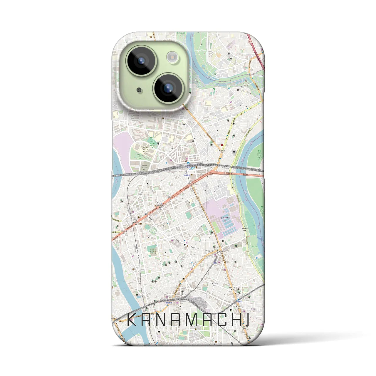 【金町(東京都)】地図柄iPhoneケース(バックカバータイプ)