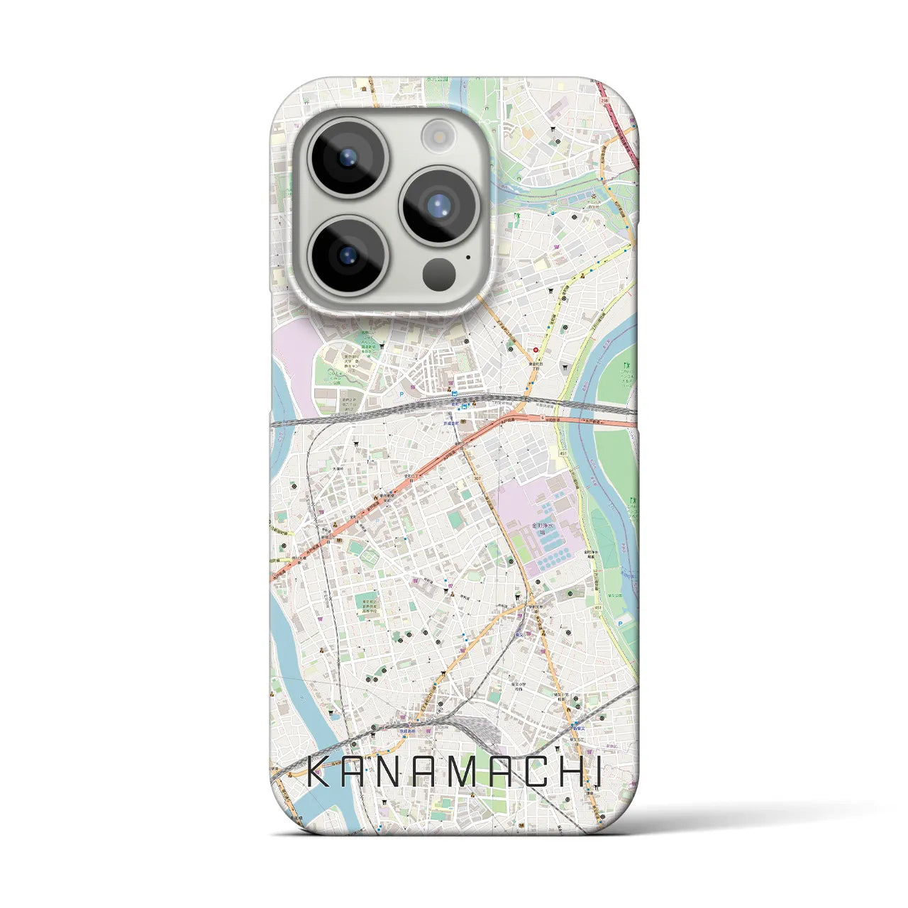 【金町(東京都)】地図柄iPhoneケース(バックカバータイプ)