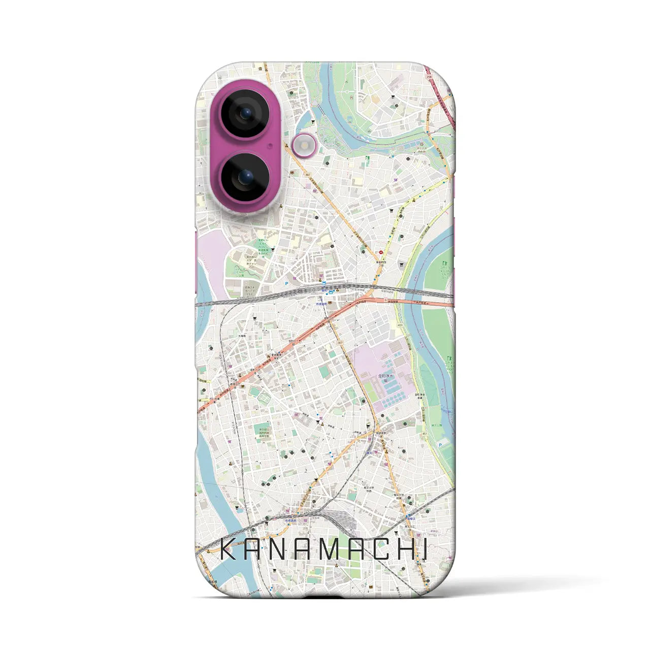 【金町(東京都)】地図柄iPhoneケース(バックカバータイプ)