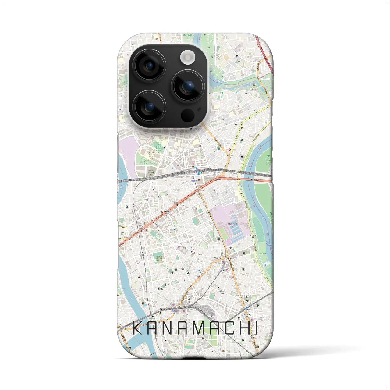 【金町(東京都)】地図柄iPhoneケース(バックカバータイプ)